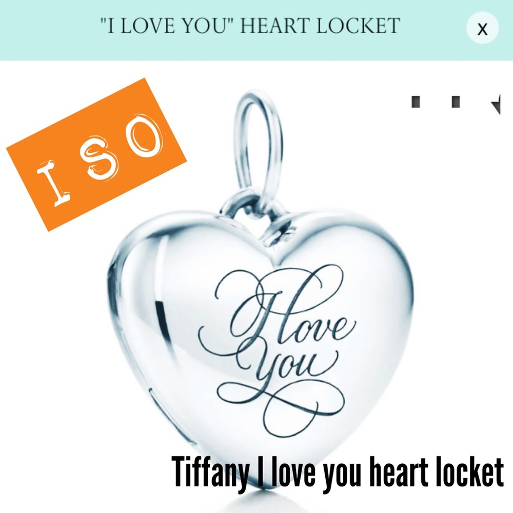 ✨ISO✨ Tiffany I love you heart locket
